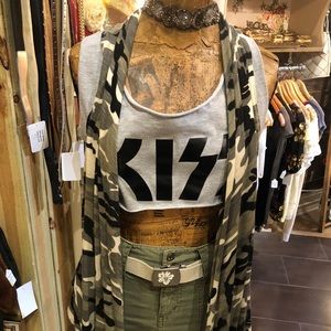 KISS Band Concert Vintage LF style Crop Top TShirt